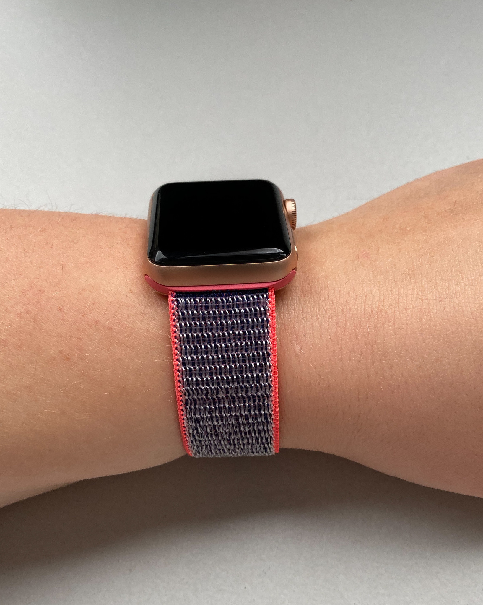 Apple Watch Nylon Sport Loop Strap - Electric Pink