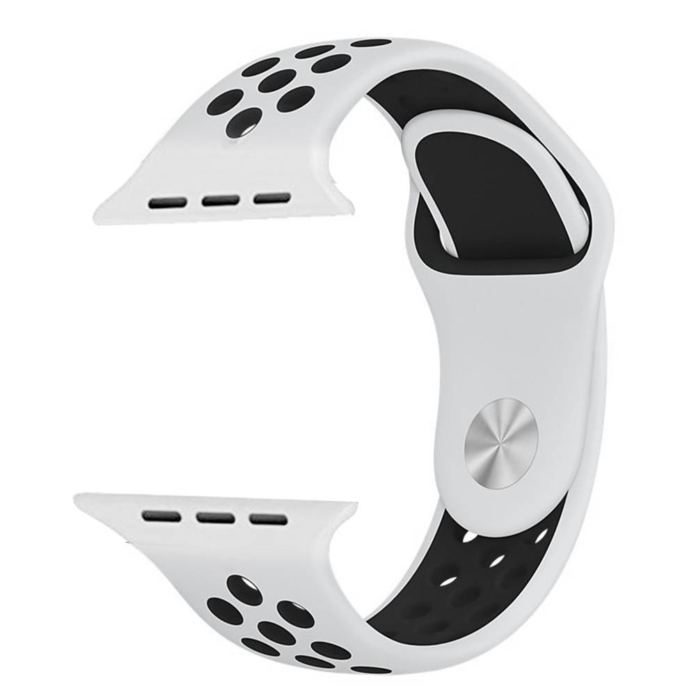 Apple Watch Double Sport Strap - White Black