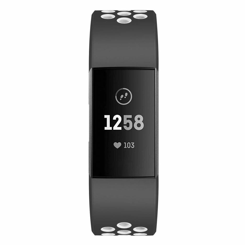 Fitbit Charge 3 &Amp; 4 Dual Sport Strap - Black White