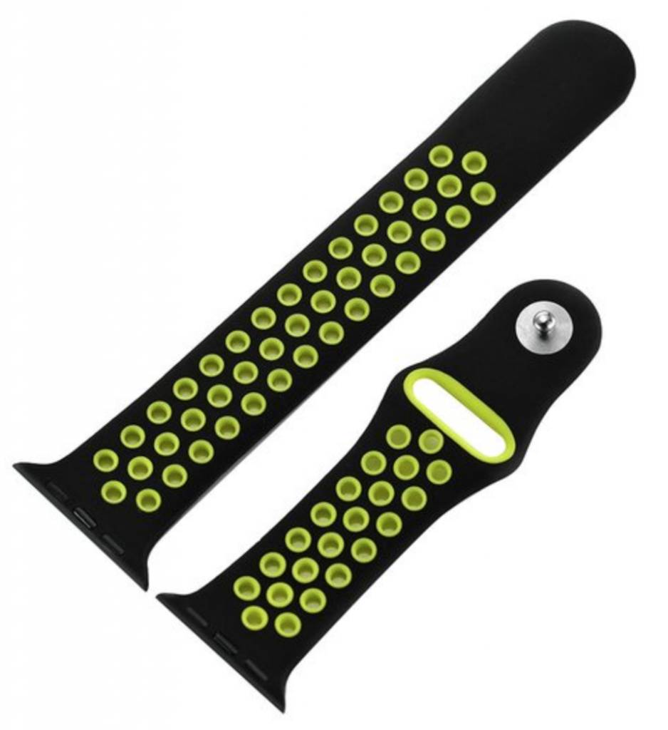 Apple Watch Double Sport Strap - Black Yellow