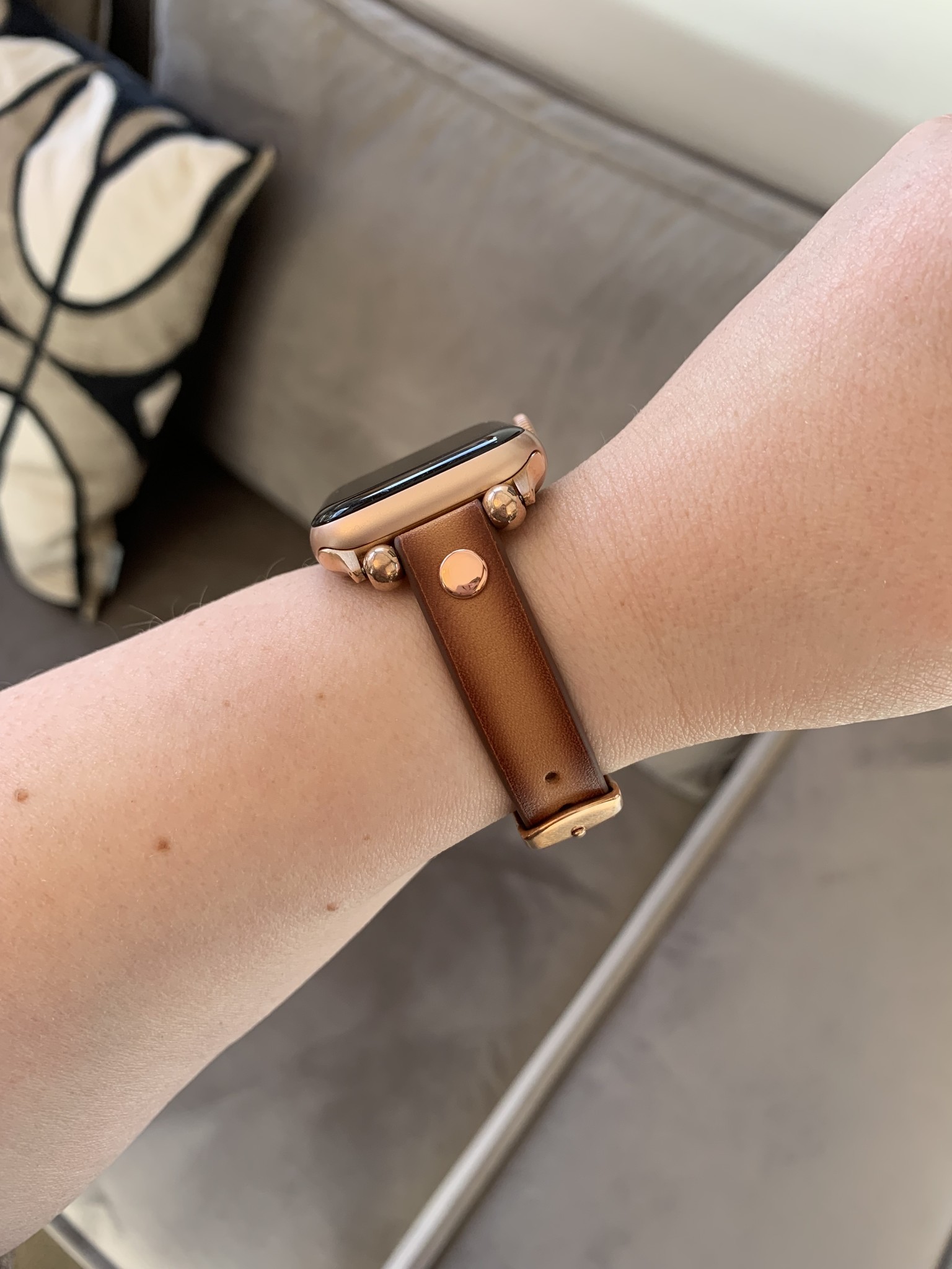 Apple Watch Leather Slim Strap - Brown