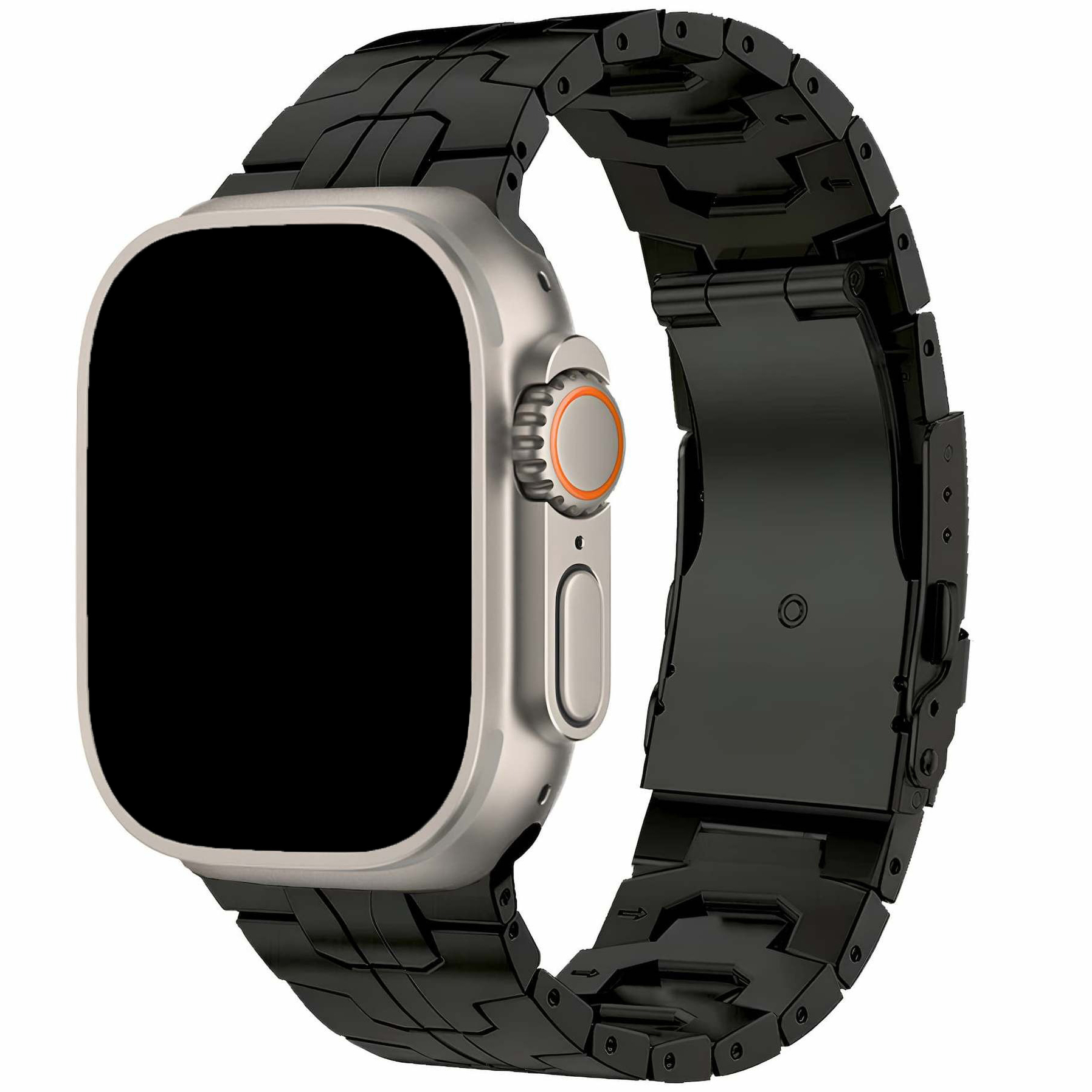  Apple Watch Steel Link Strap Ted - Black