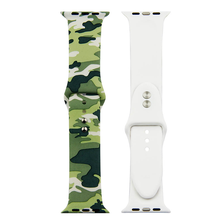 Apple Watch Print Sport Strap - Camouflage Green