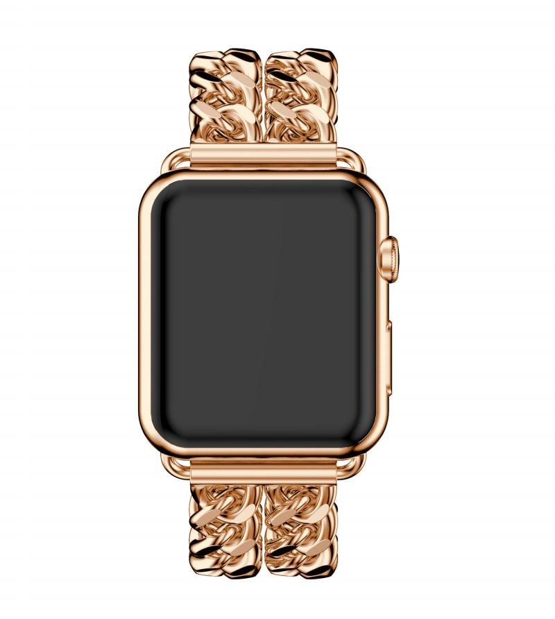 Apple Watch Steel Cowboy Link Strap - Rose Gold