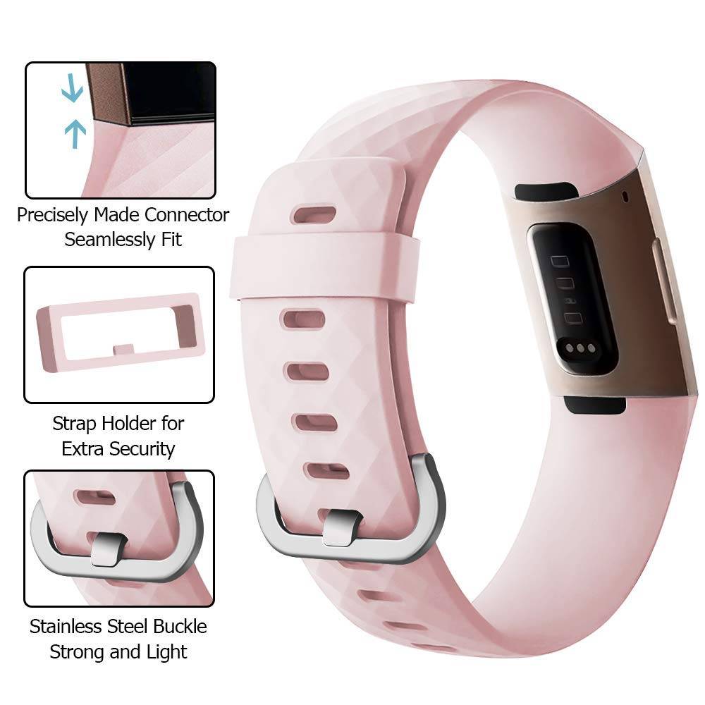 Fitbit Charge 3 &Amp; 4 Sport Waffle Strap - Pink