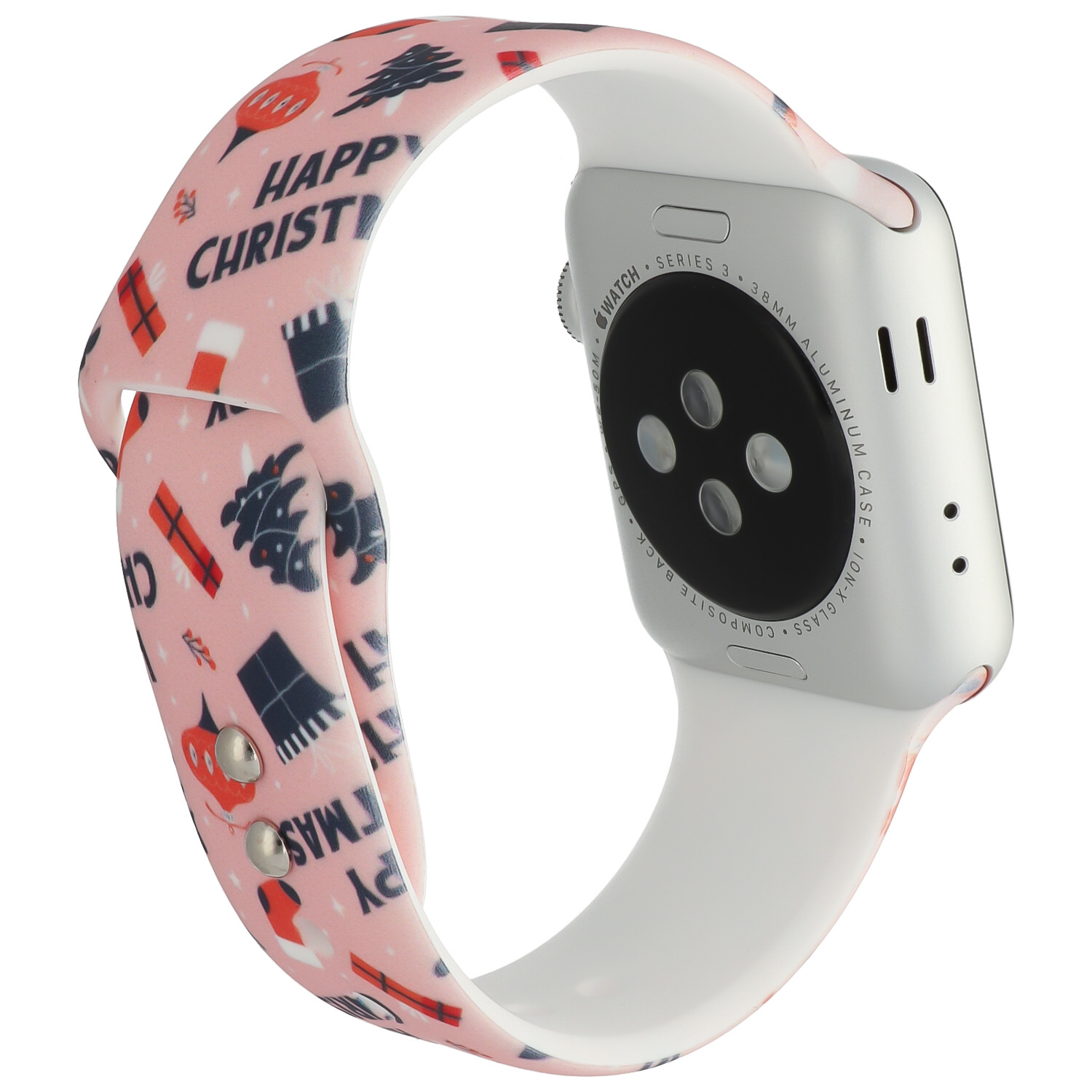 Apple Watch Print Sport Strap - Christmas Pink