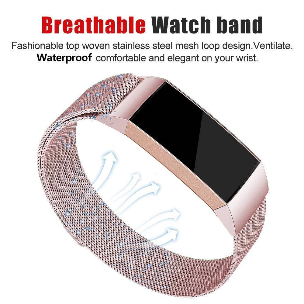 Fitbit Charge 3 &Amp; 4 Milanese Strap - Pink