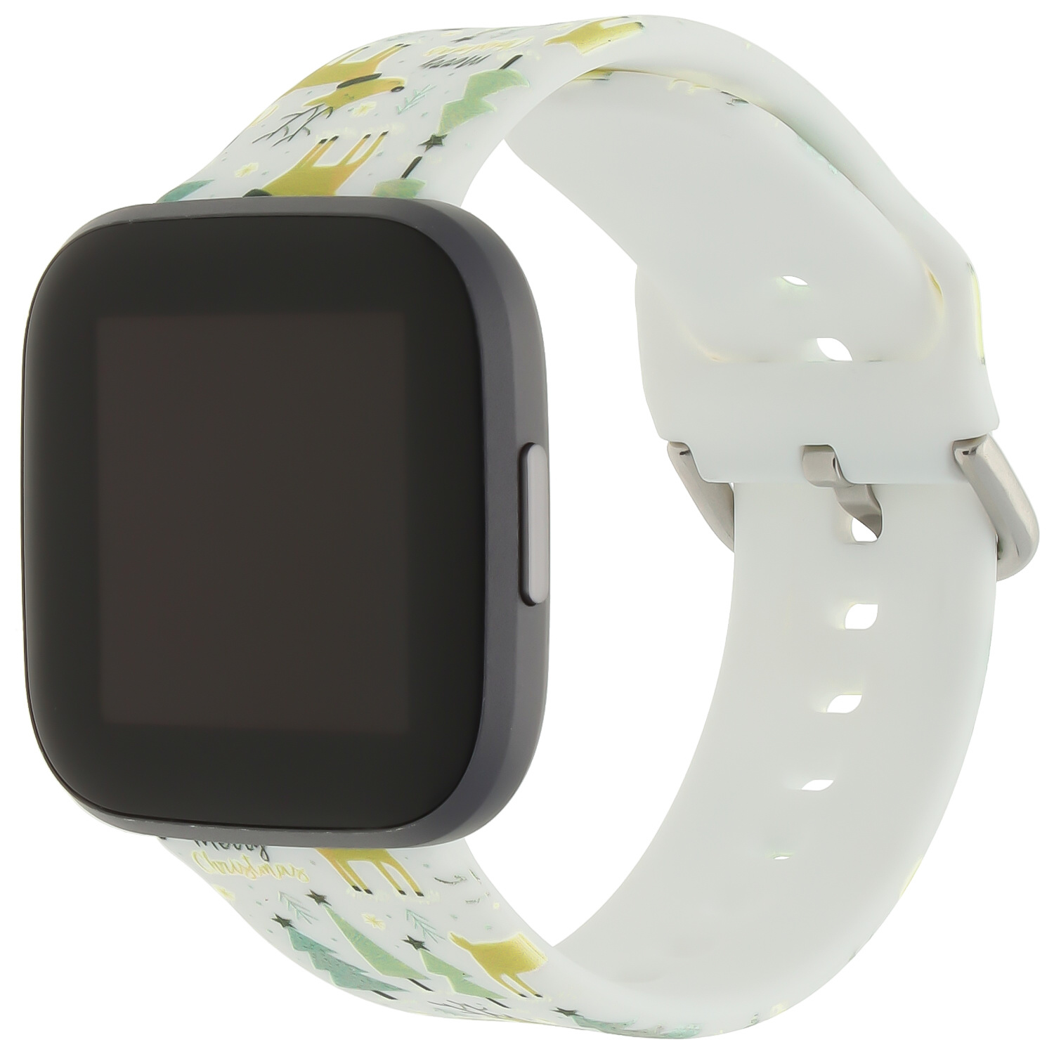 Fitbit Versa Print Sport Strap - Christmas Tree White