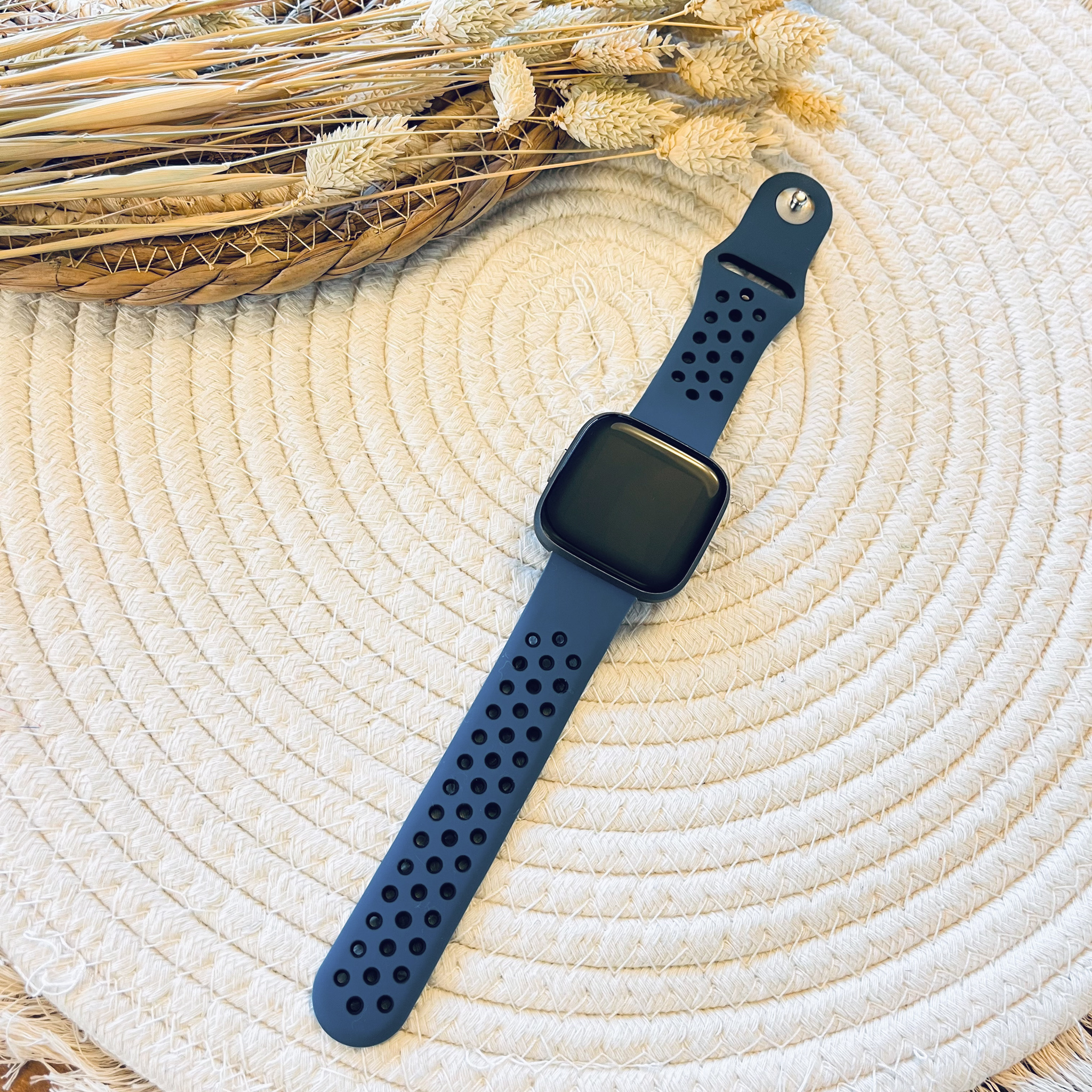 Fitbit Versa Double Sport Strap - Dark Blue Black