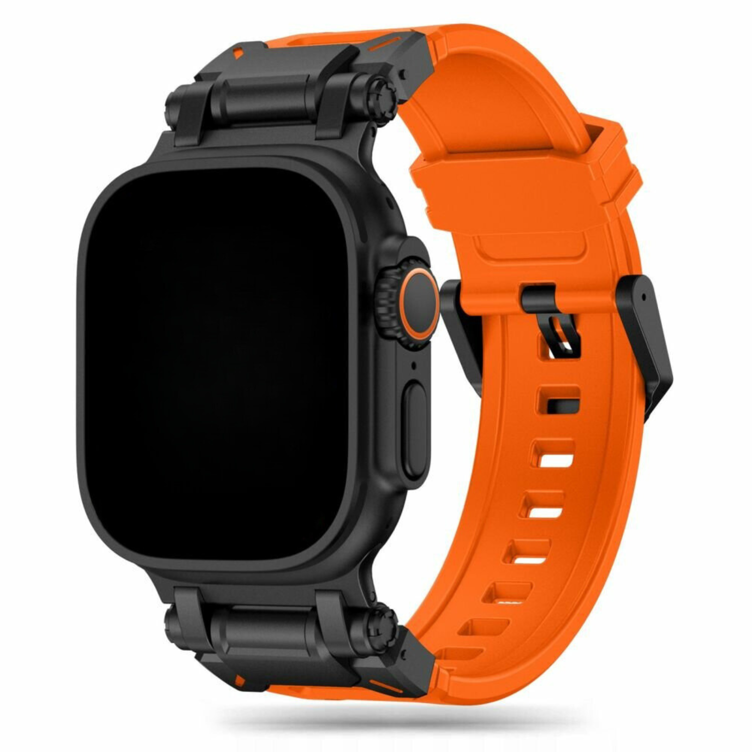 Apple Watch robust Silicone Robust strap - Orange Black