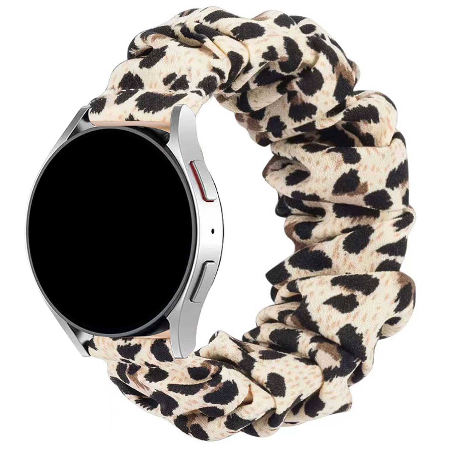 Samsung Galaxy Watch 4 Nylon Scrunchie Straps - White