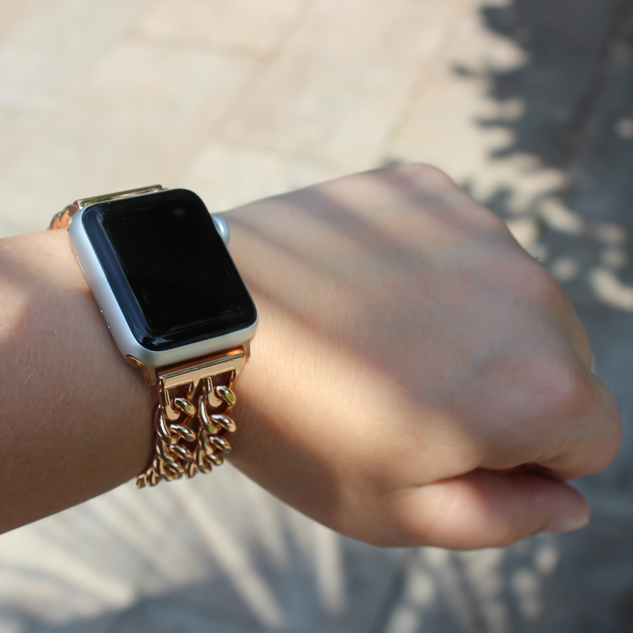 Apple Watch Steel Cowboy Link Strap - Rose Gold