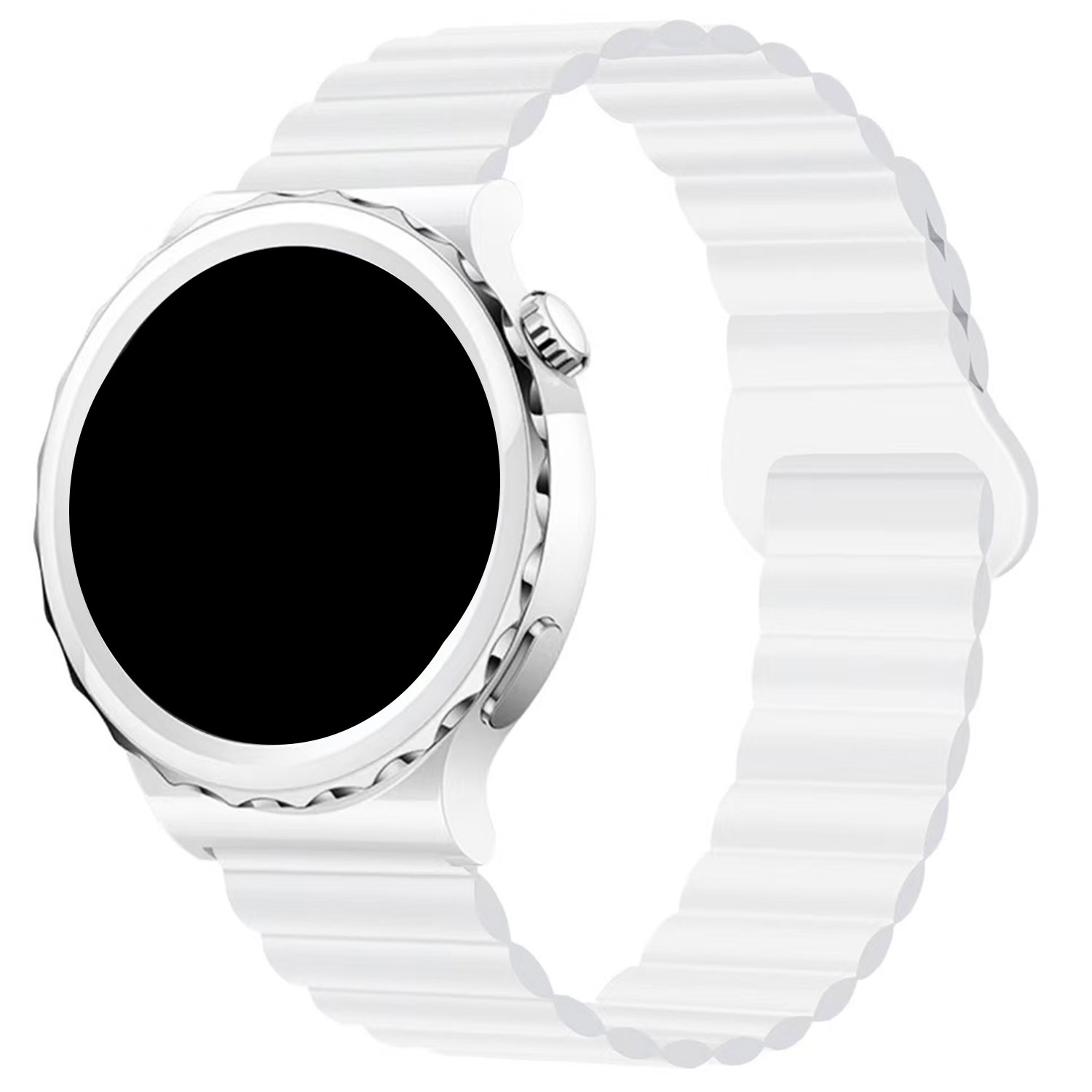 Samsung Galaxy Watch 5 Pro Magnetic Silicone Strap - White