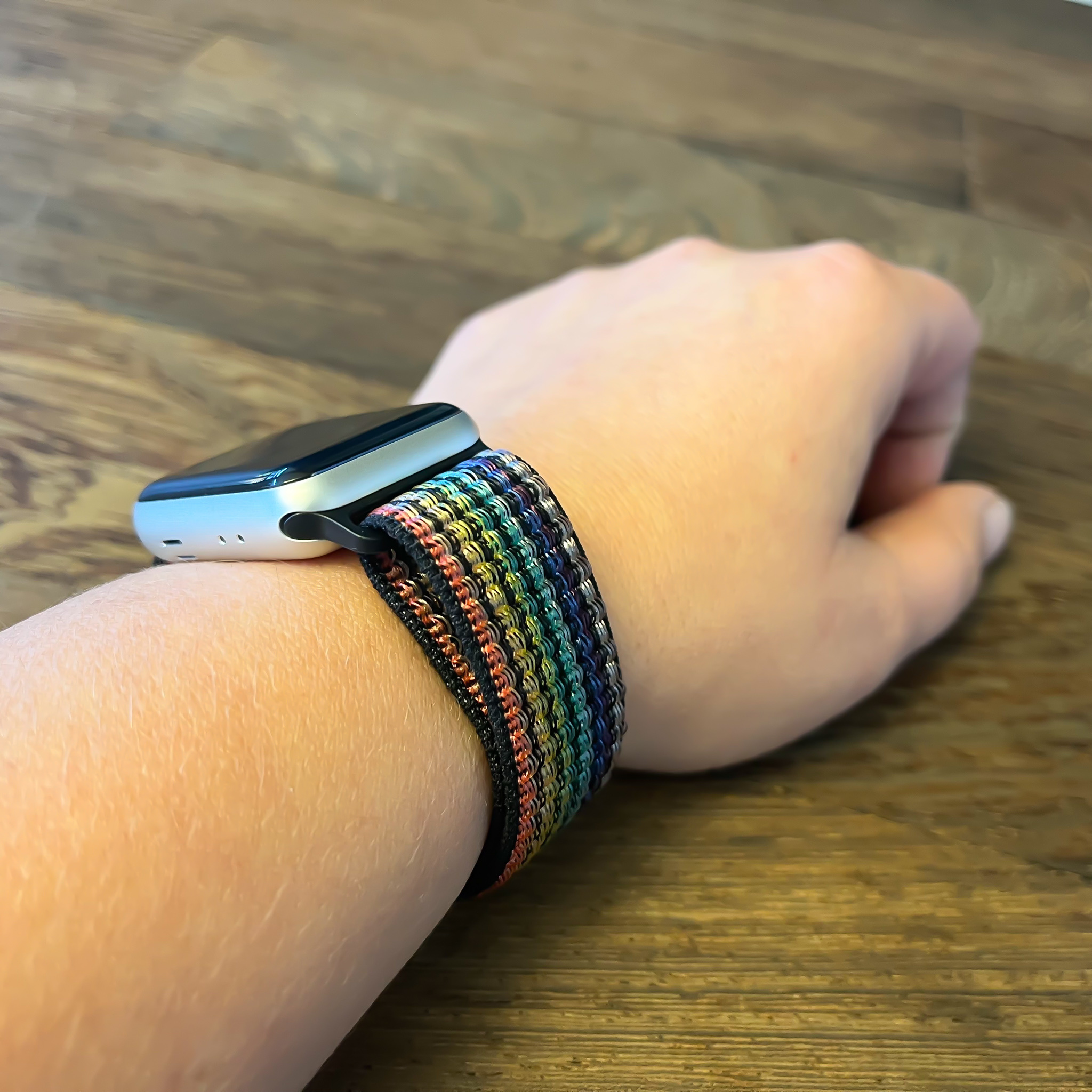 Apple Watch Nylon Sport Loop Strap - Pride Black