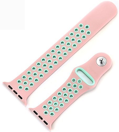 Apple Watch Double Sport Strap - Pink Light Blue