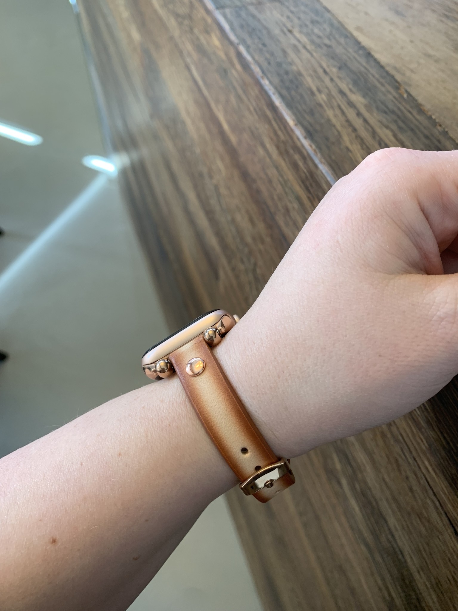 Apple Watch Leather Slim Strap - Camel