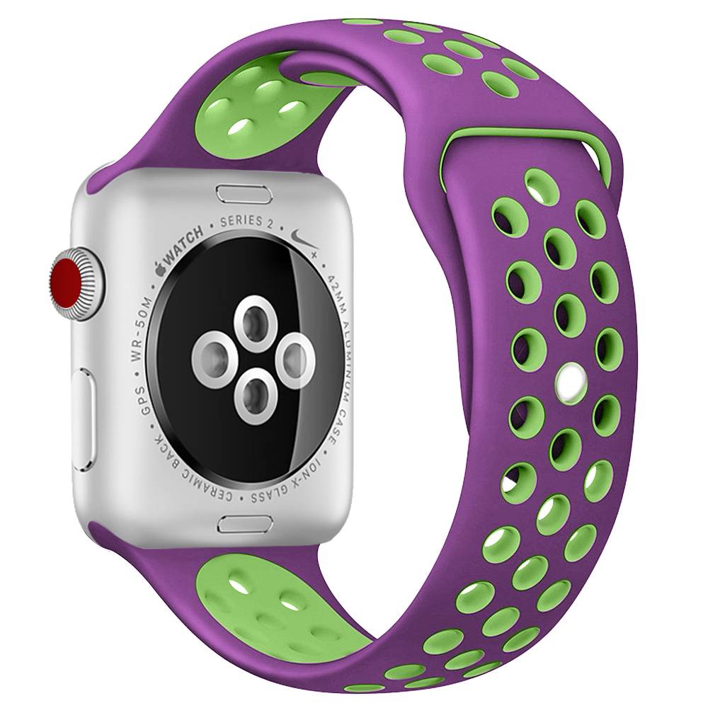 Apple Watch Double Sport Strap - Purple Green