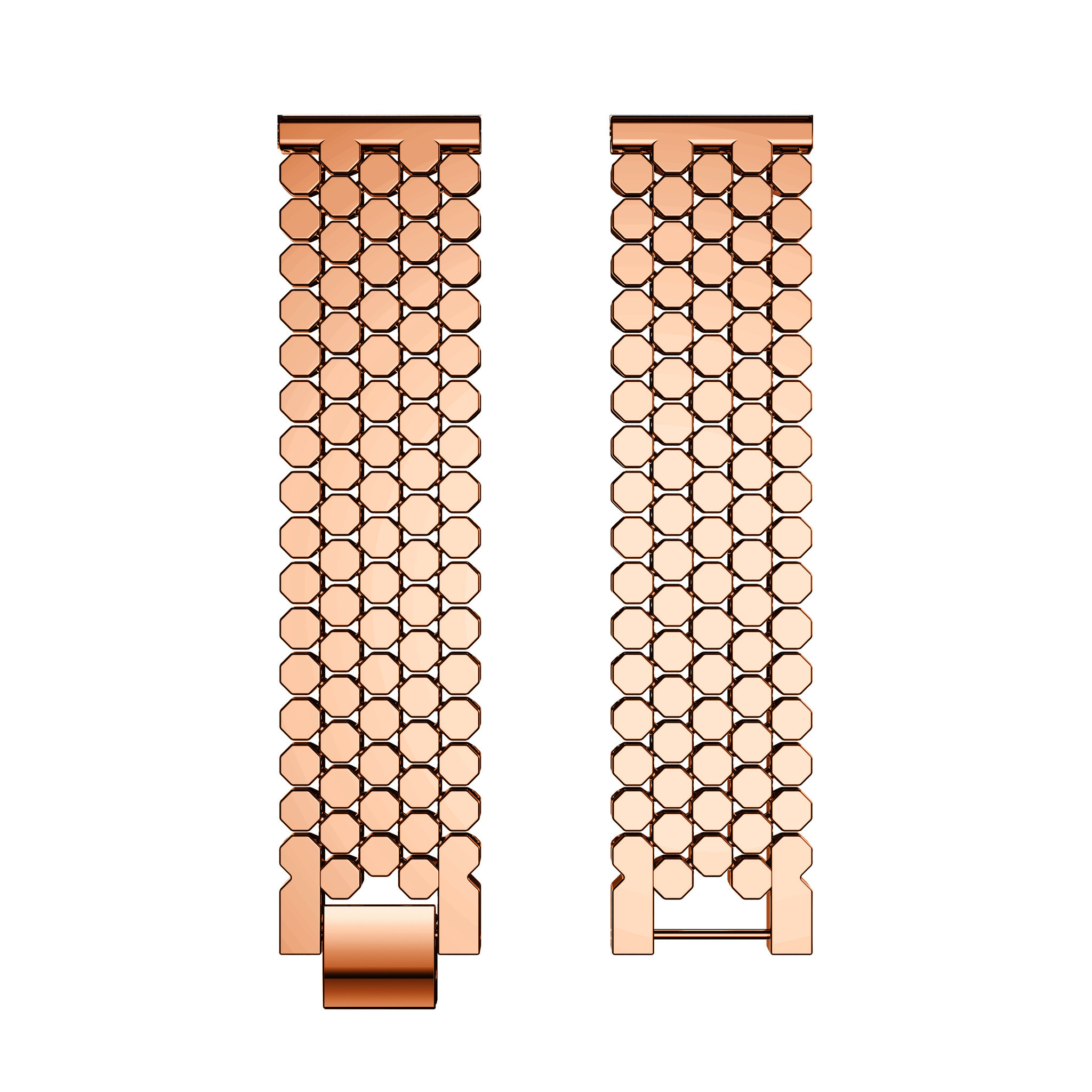 Polar Vantage M / Grit X Fish Steel Link Strap - Rose Gold