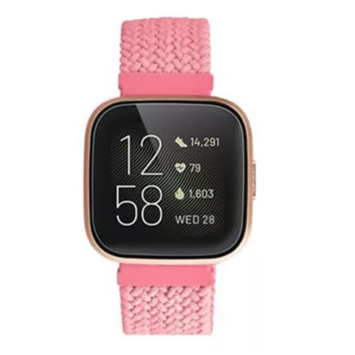 Fitbit Versa Nylon Braided Solo Strap - Pink