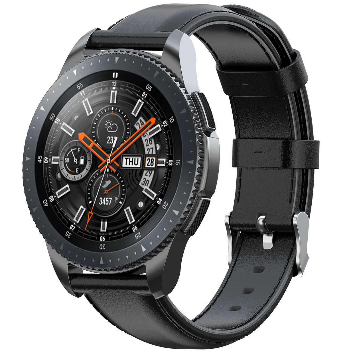 Samsung Galaxy Watch Leather Strap - Black