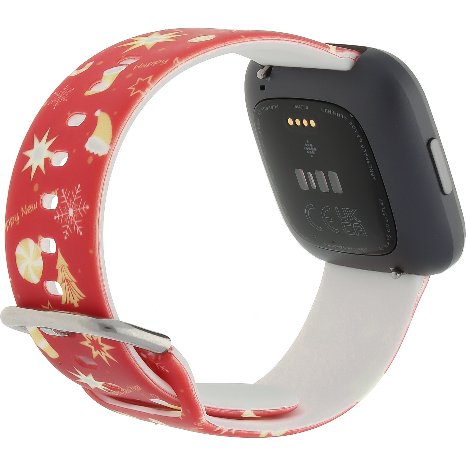 Fitbit Versa Print Sport Strap - Christmas Red