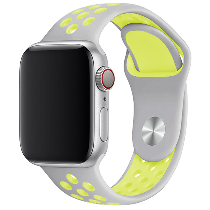 Apple Watch Double Sport Strap - Grey Yellow