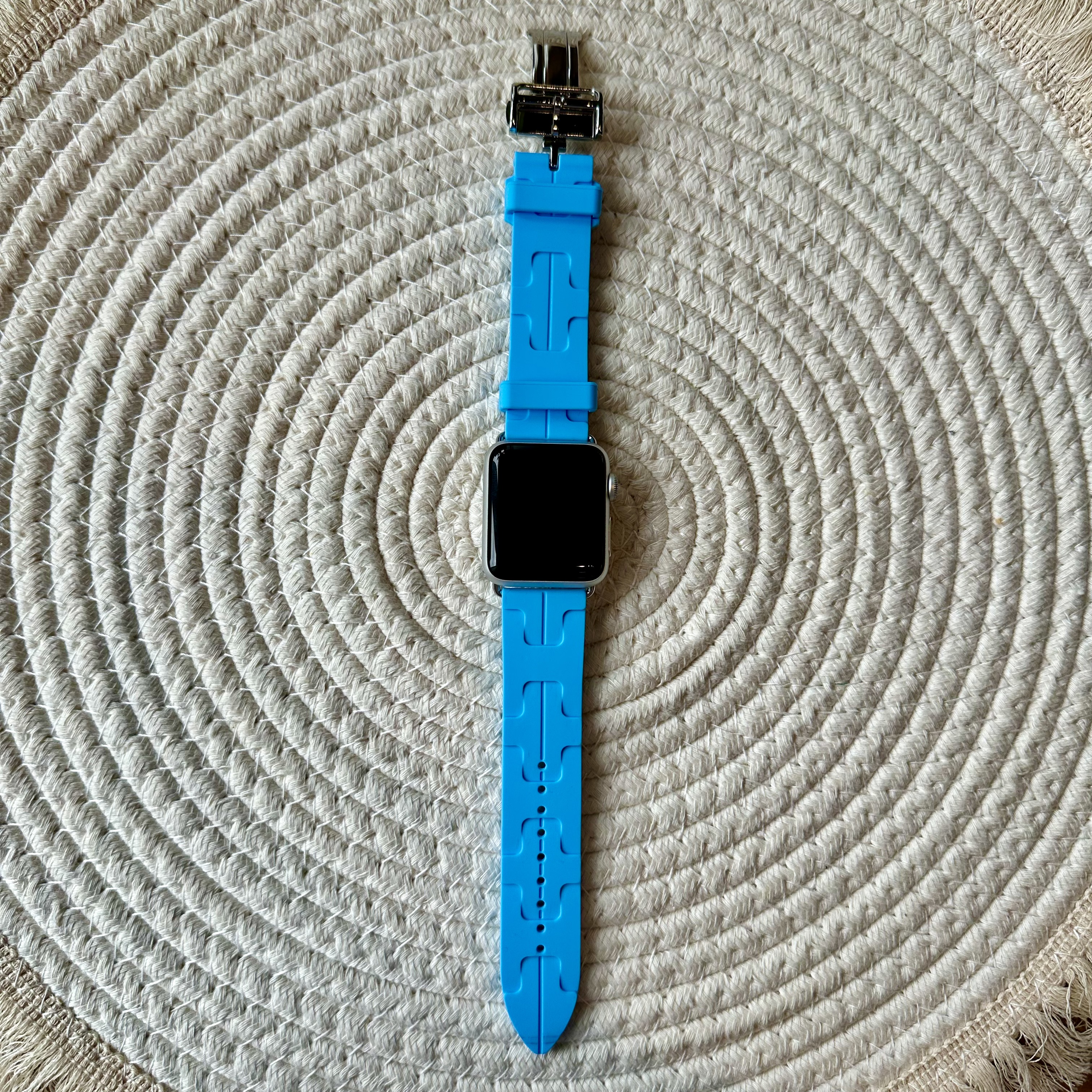 Apple Watch Sport HermèS Kilim Single Tour - Bleu Céleste