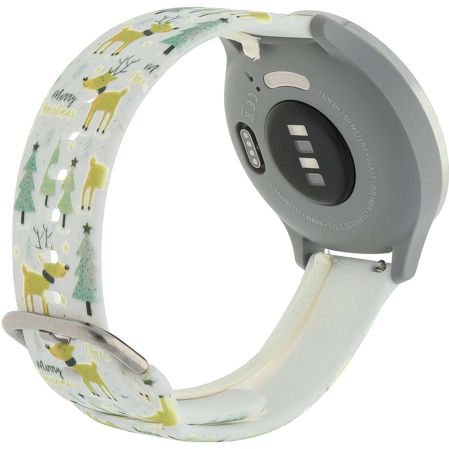 Garmin Vivoactive / Vivomove Print Sport Strap - Christmas Tree White