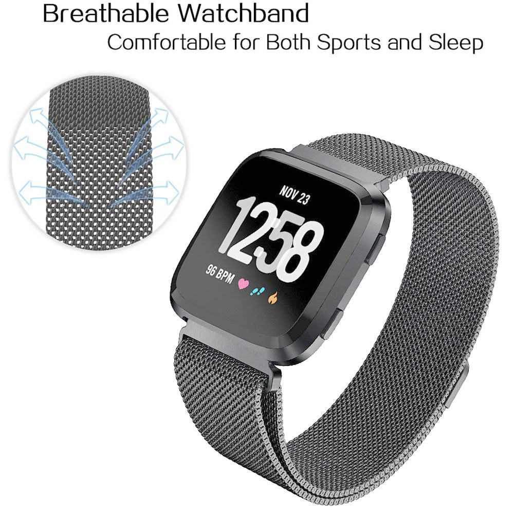 Fitbit Versa Milanese Strap - Space Grey