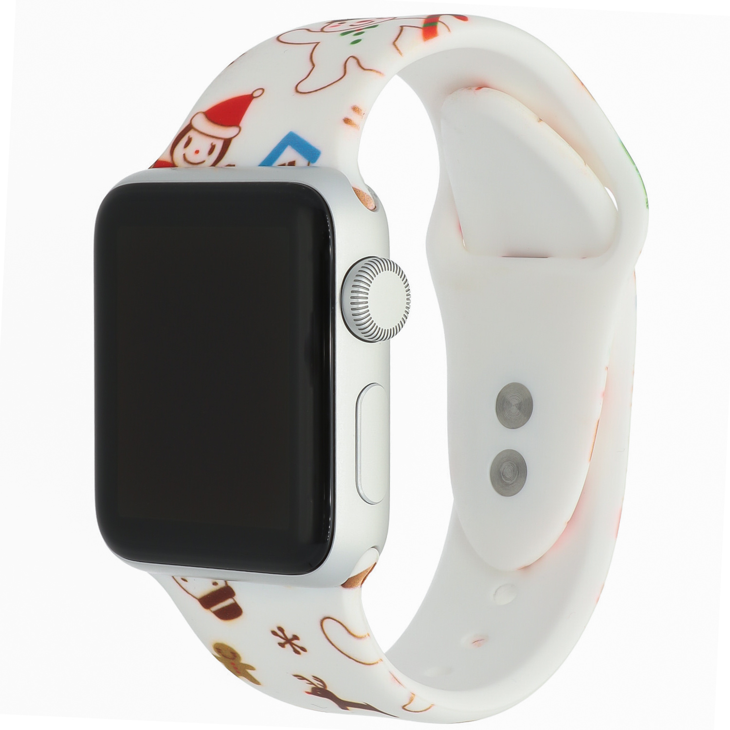 Apple Watch Print Sport Strap - Christmas Snowman White