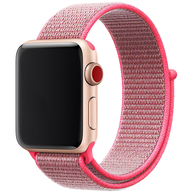 Apple Watch Nylon Sport Loop Strap - Pink Red