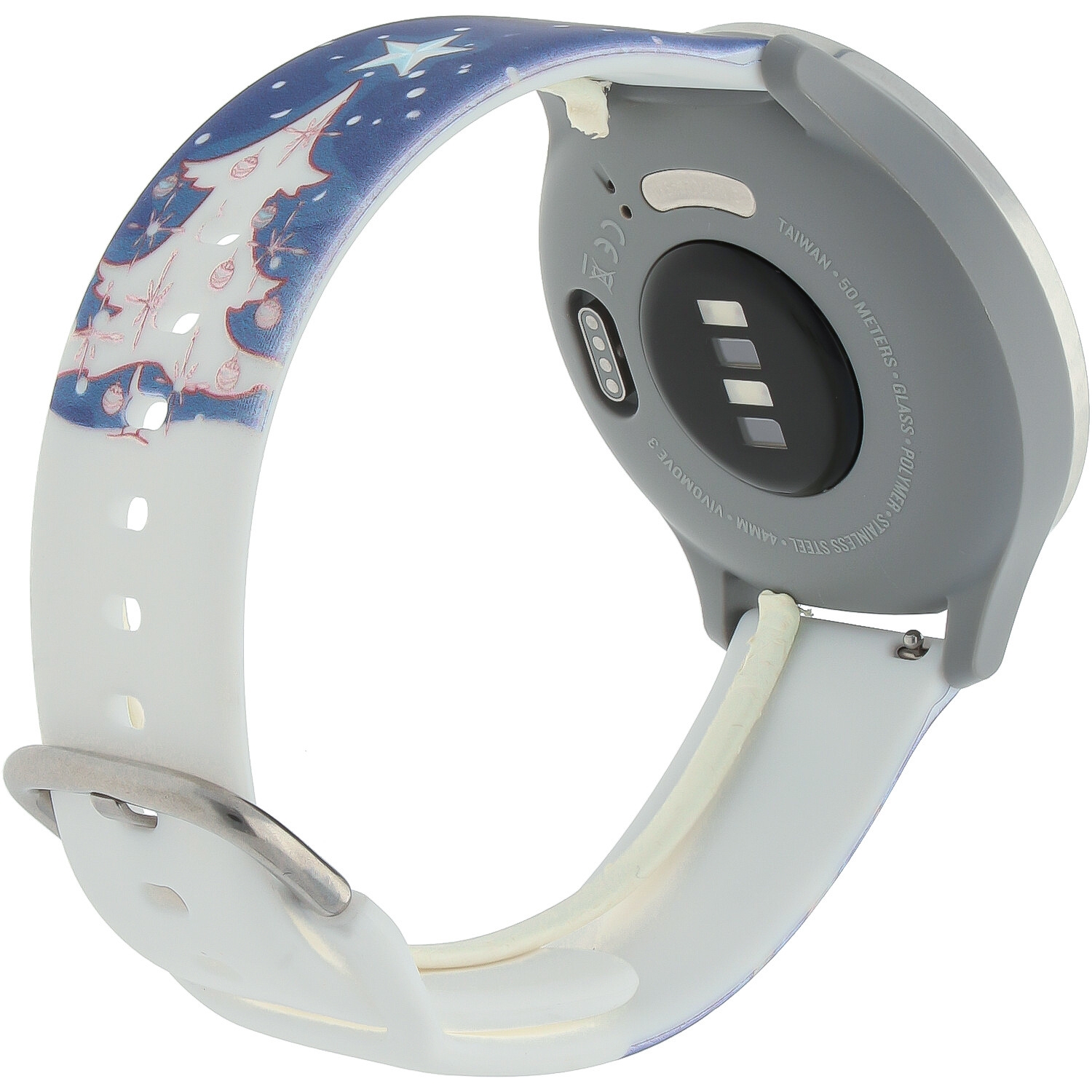 Garmin Vivoactive / Vivomove Print Sport Strap - Christmas Snowman Dark Blue