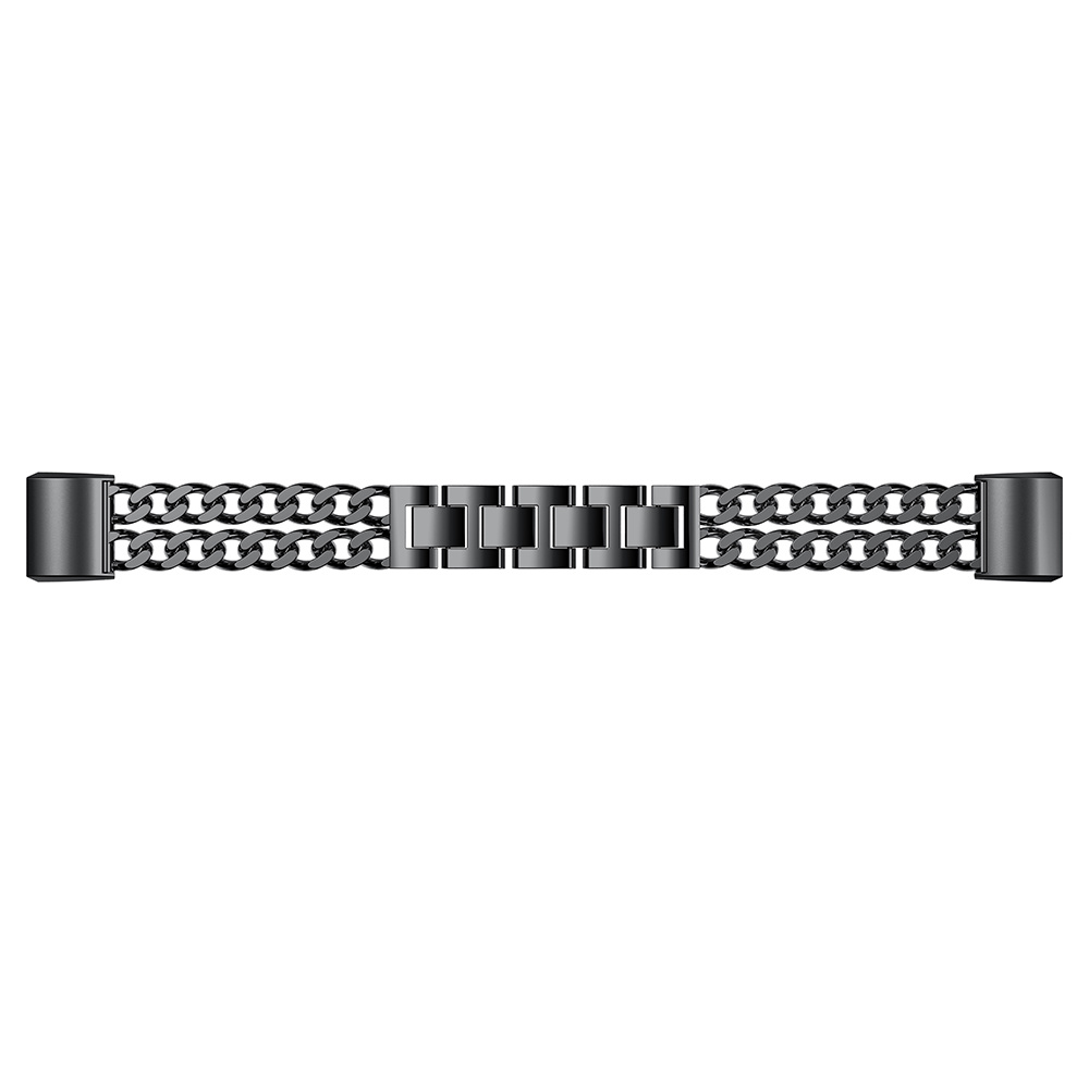 Fitbit Charge 3 &Amp; 4 Cowboy Steel Link Strap - Black