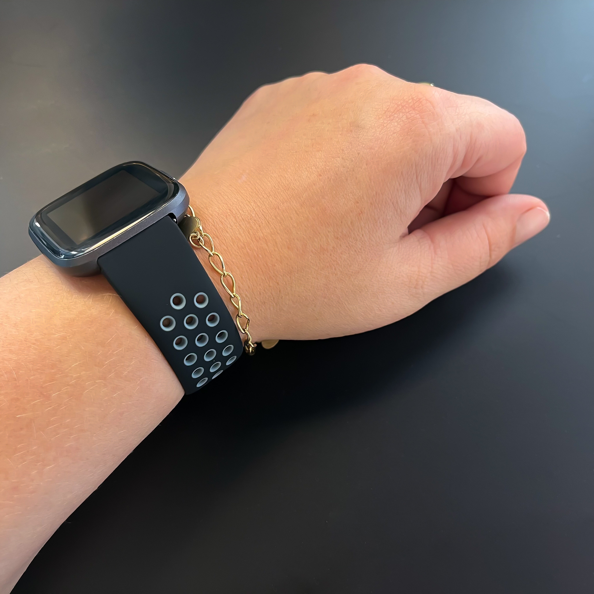 Fitbit Versa Double Sport Strap - Black Grey