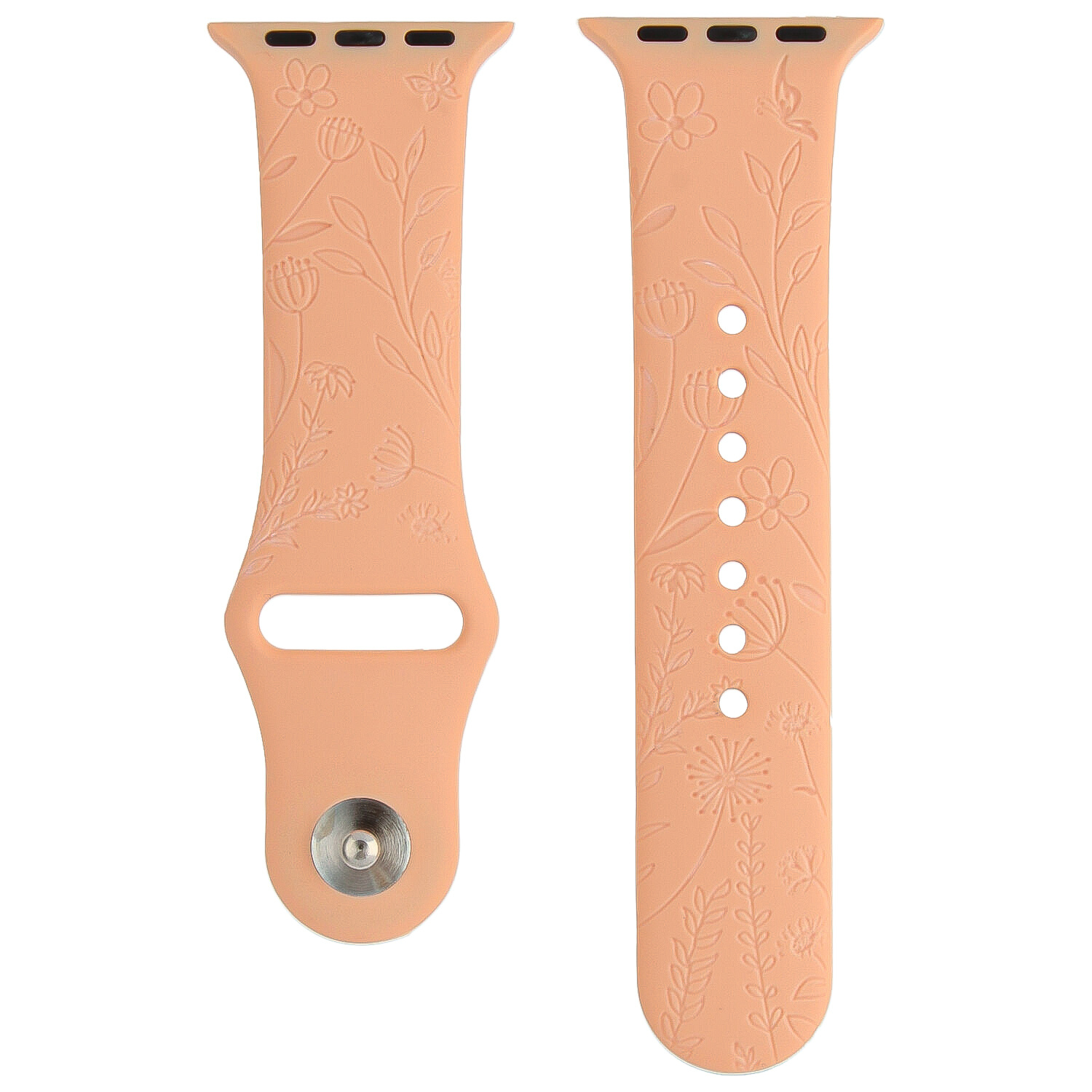 Apple Watch Print Sport Strap - Flowers Orange