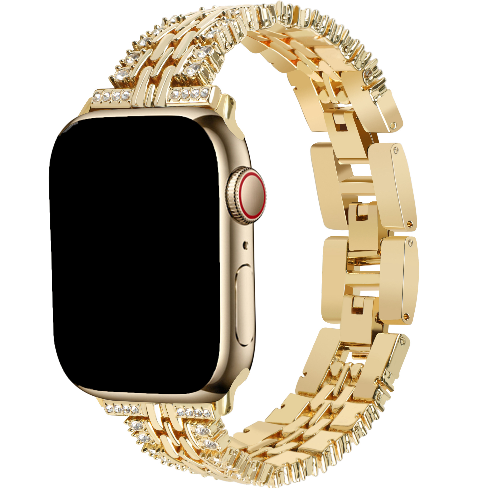  Apple Watch Diamond Steel Link Band Eline - Gold