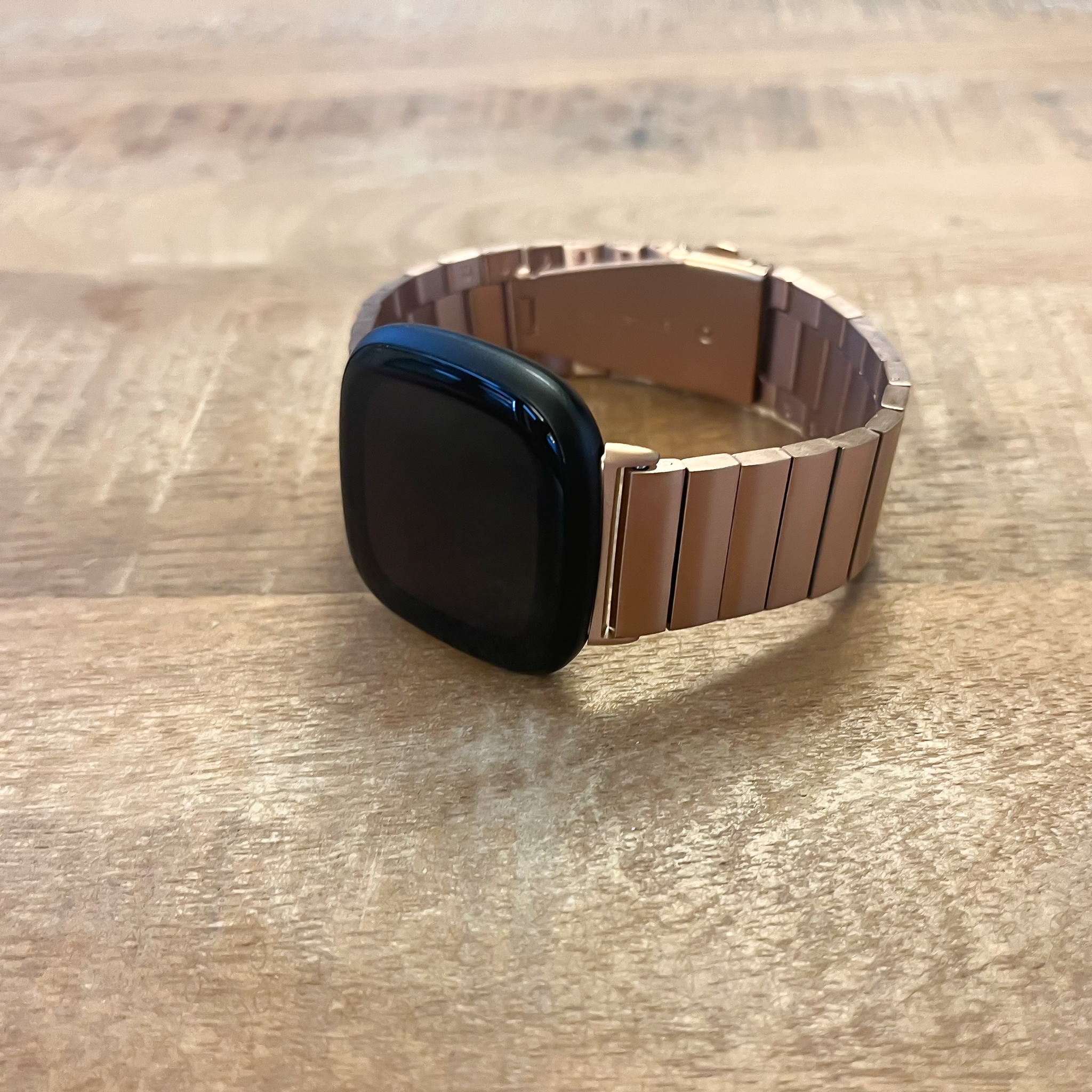 Fitbit Versa 3 Sense Steel link band rose gold