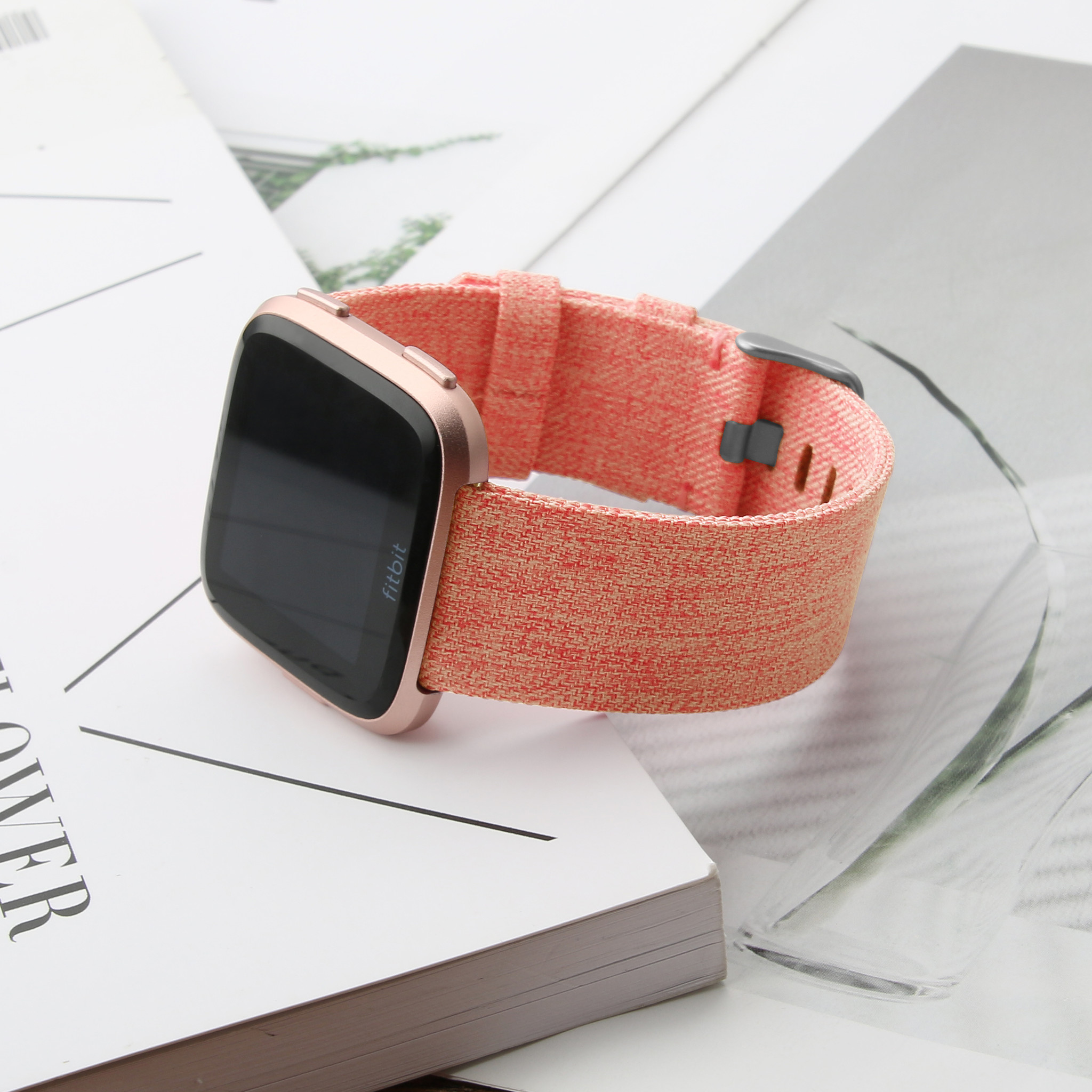 Fitbit Versa Nylon Buckle Strap - Orange