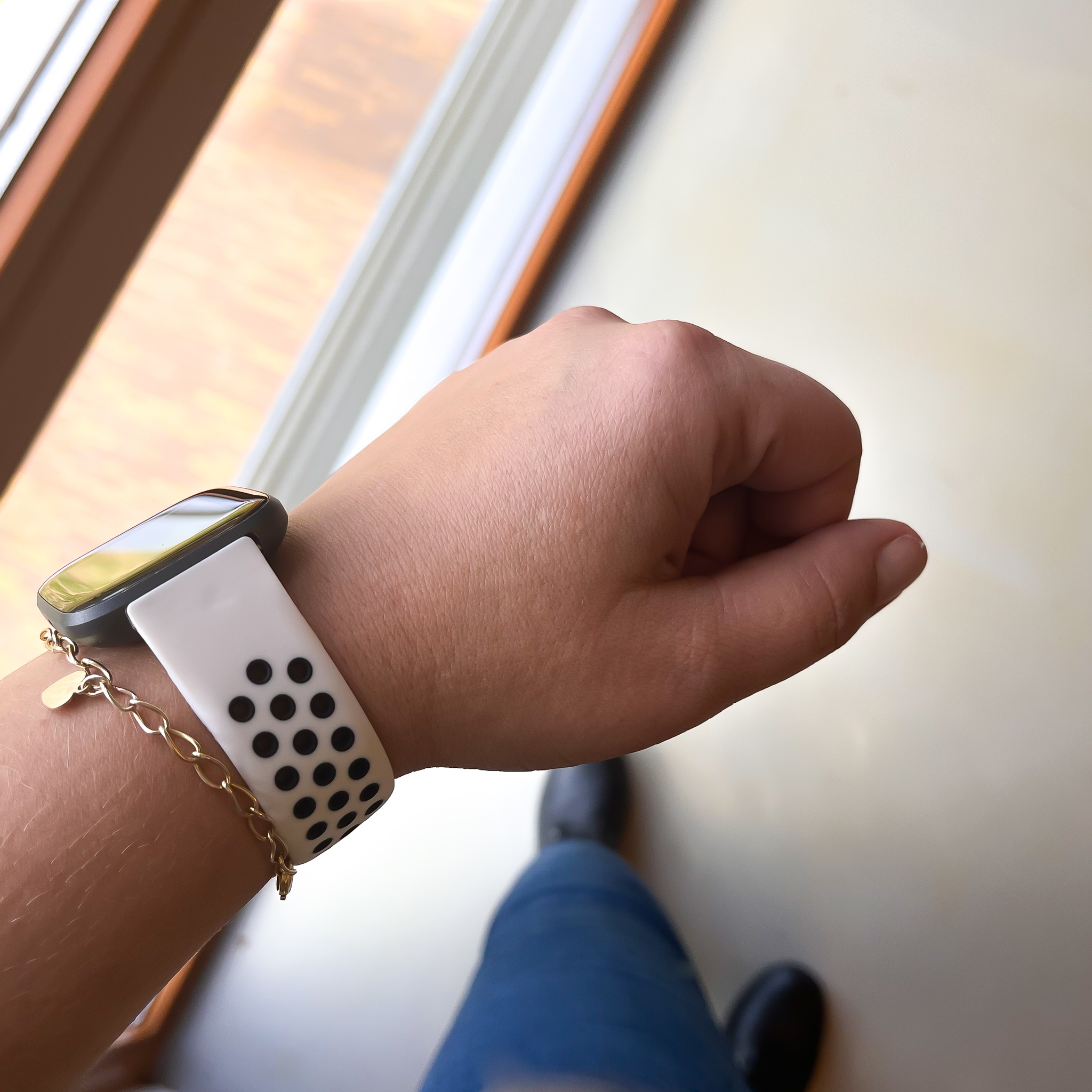 Fitbit Versa Double Sport Strap - White Black