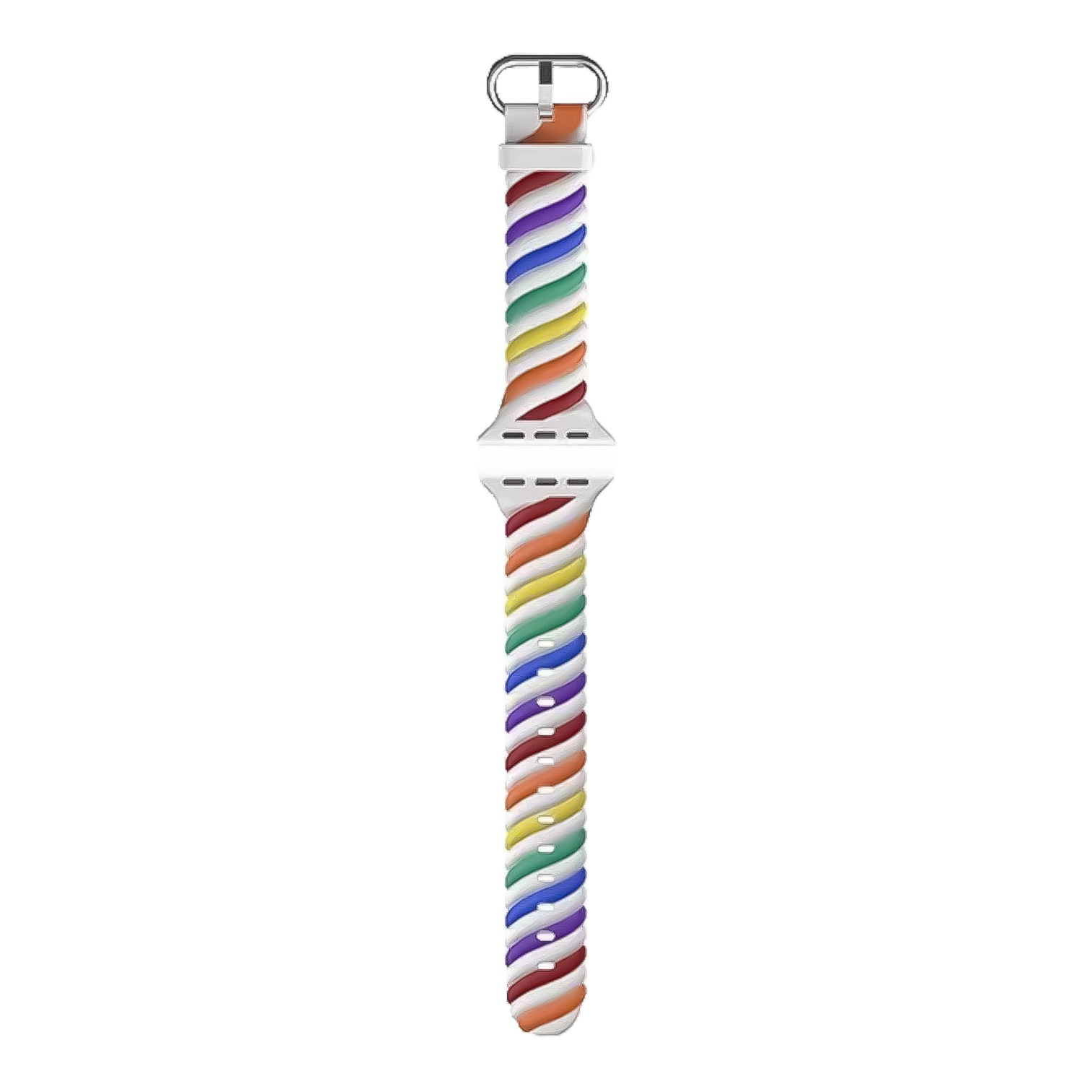 Apple Watch Swirl Sport Strap - Colourful White