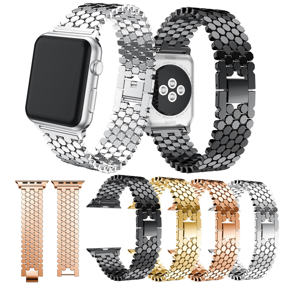 Apple Watch Fish Steel Link Strap - Silver