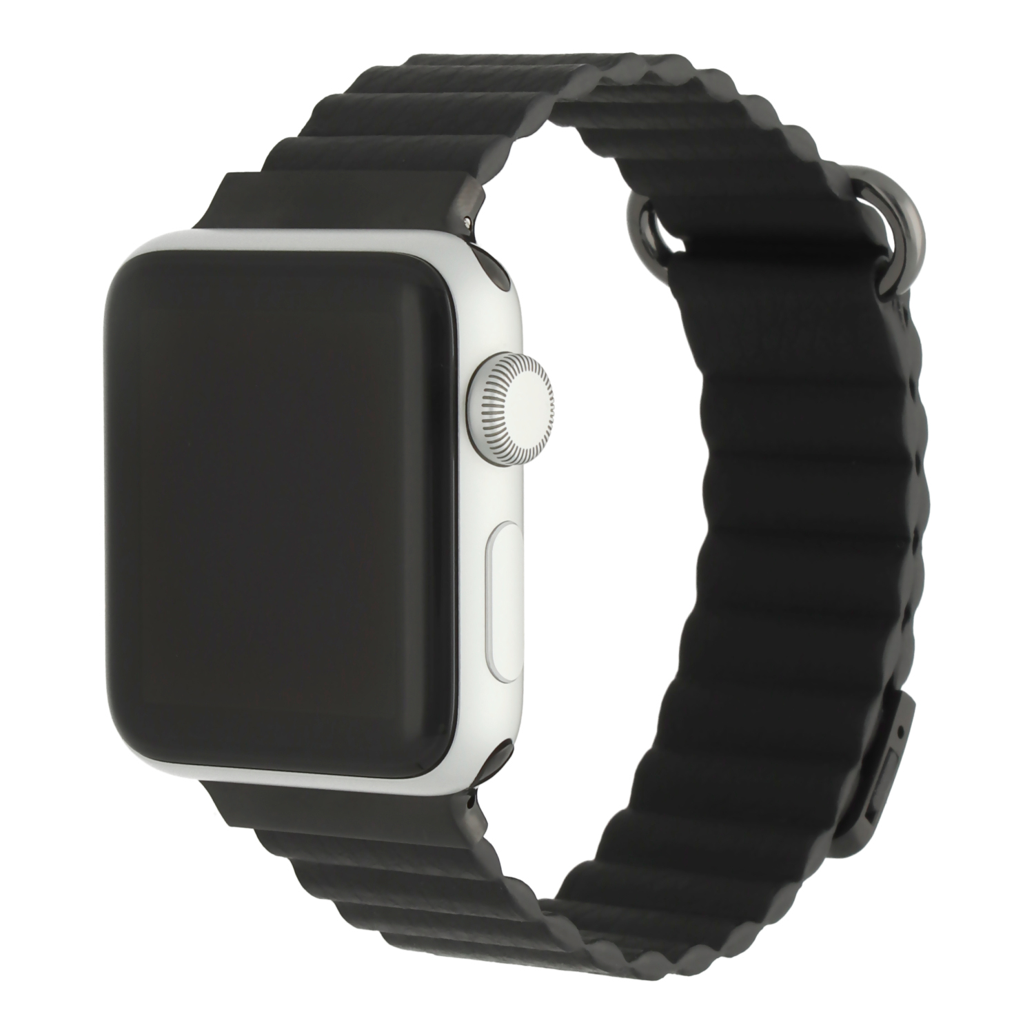 Apple Watch leren - magneet Magna - band - zwart - 7440850315337 - 123watches - Verkrijgbaar in meerdere kleuren