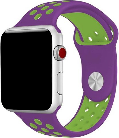 Apple Watch Double Sport Strap - Purple Green