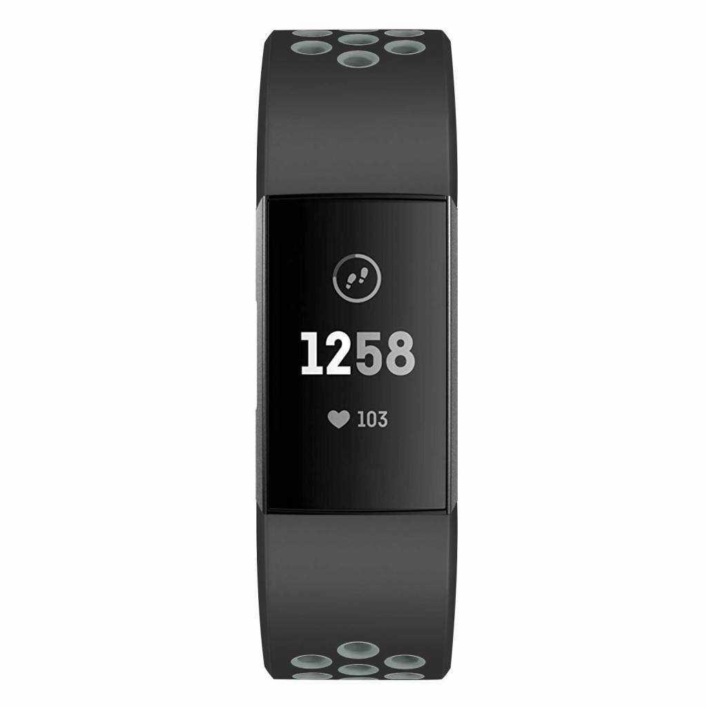 Fitbit Charge 3 &Amp; 4 Double Sport Strap - Black Grey