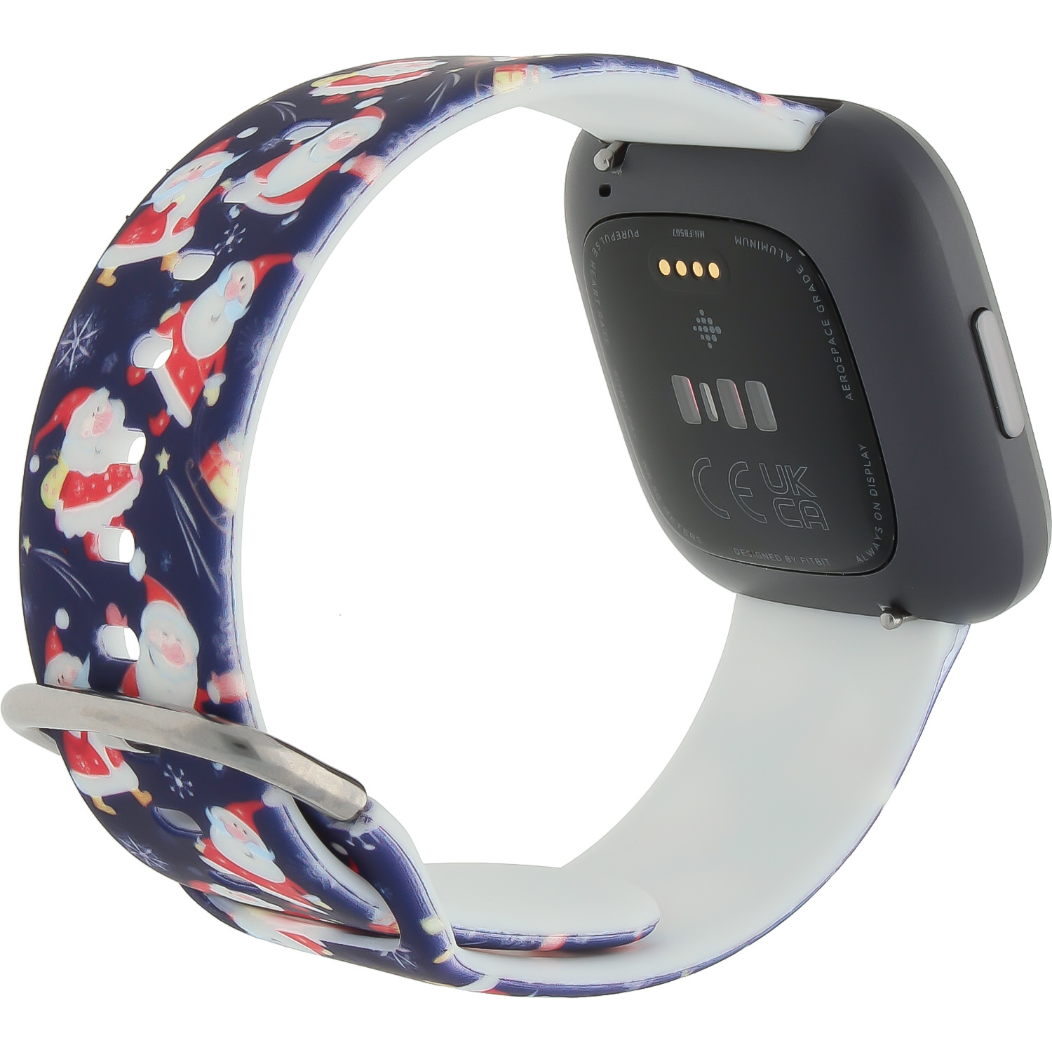 Fitbit Versa Print Sport Strap - Christmas Santa Dark Blue