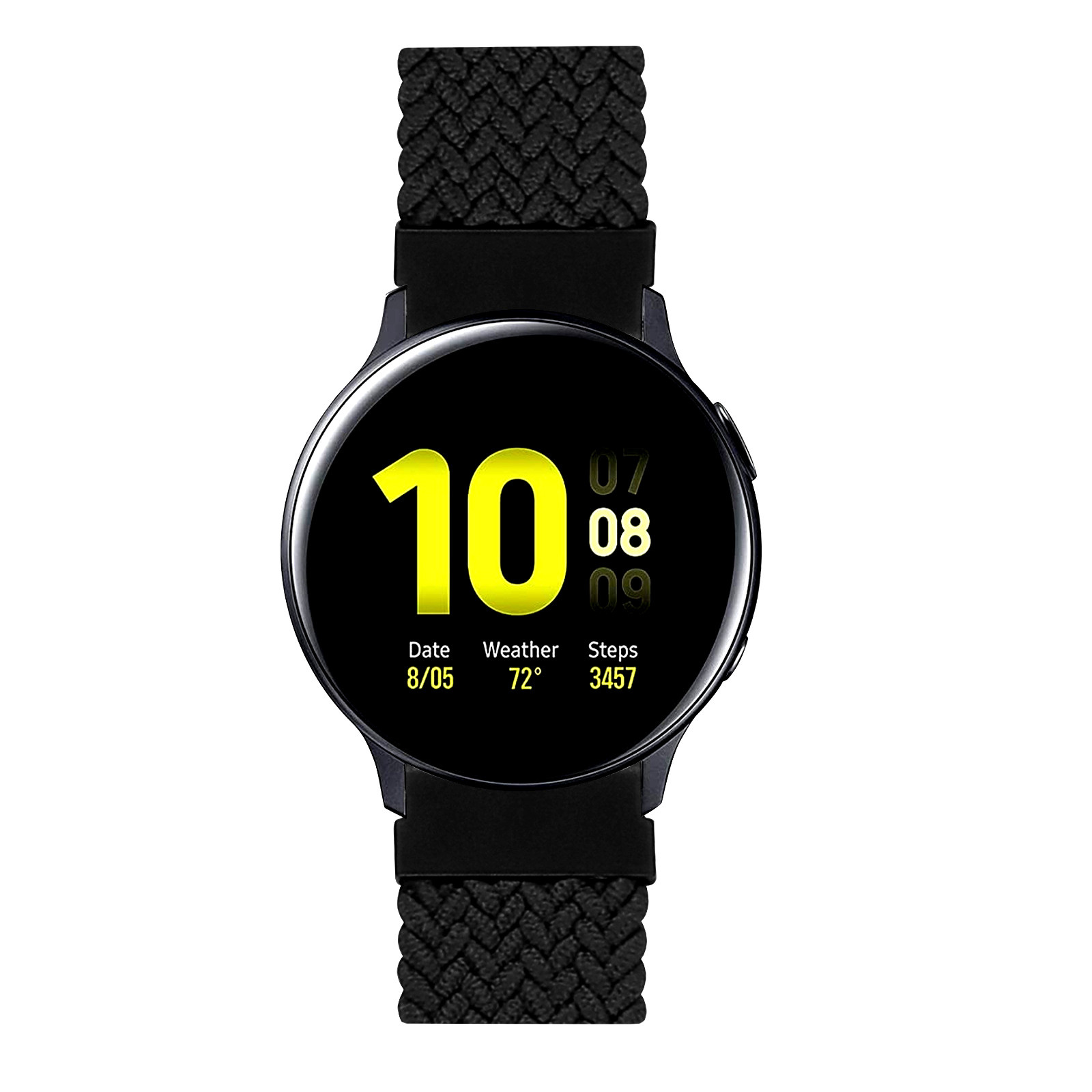 Samsung Galaxy Watch Nylon Braided Solo Strap - Black