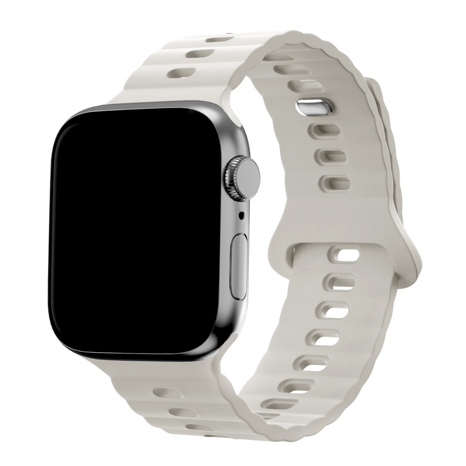 Apple Watch Silicone Wave Strap - Starlight