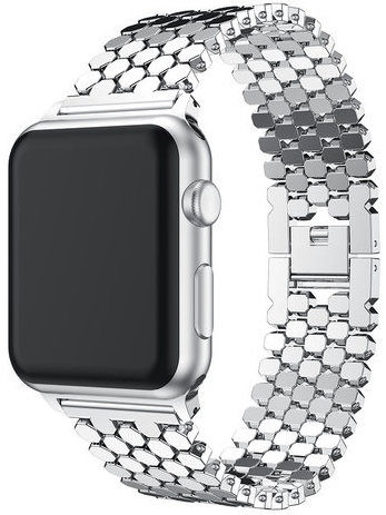 Apple Watch Fish Steel Link Strap - Silver