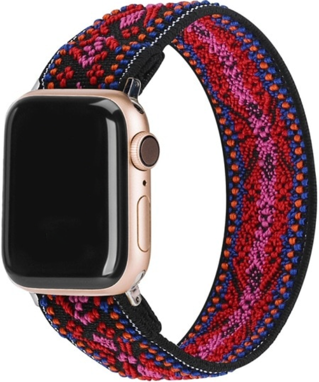 Apple Watch Nylon Woven Strap - Bohemian Red