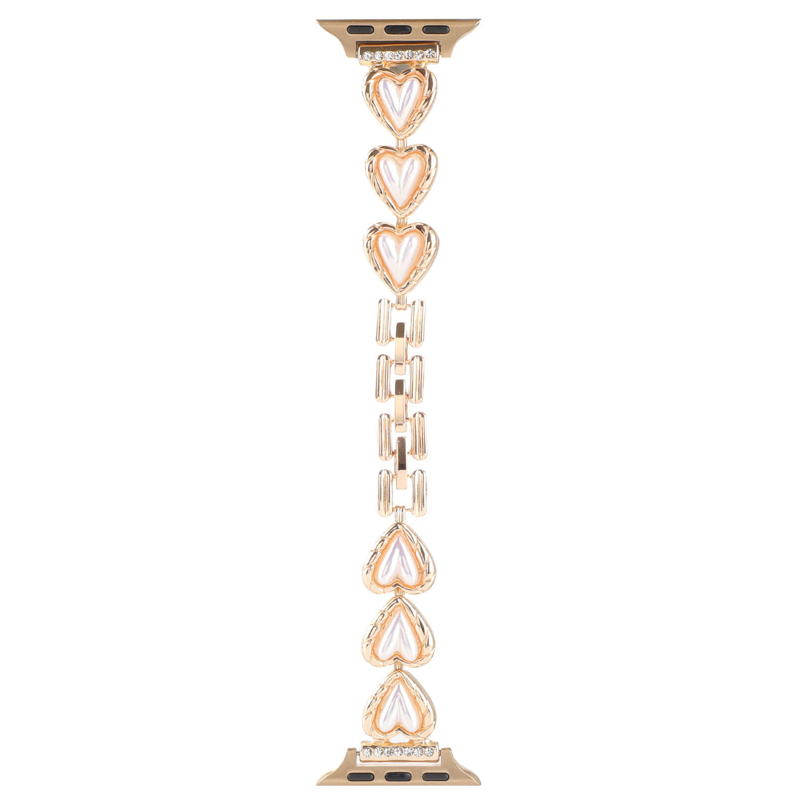 Apple Watch Heart Steel Link Strap - Demi Gold